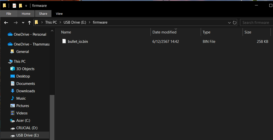 bullet firmware folder contents win
