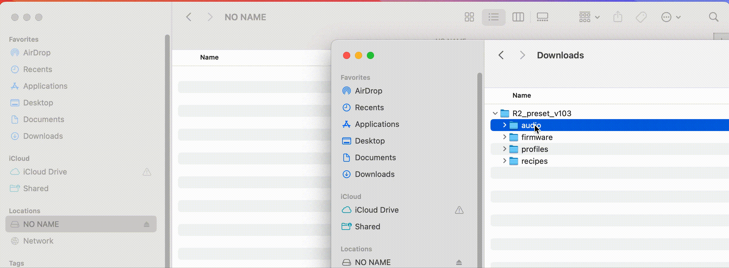 sd card drive with presets